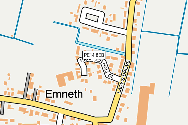 PE14 8EB map - OS OpenMap – Local (Ordnance Survey)