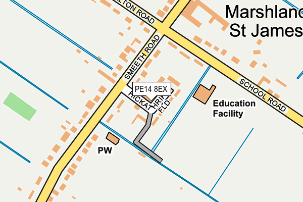 PE14 8EX map - OS OpenMap – Local (Ordnance Survey)