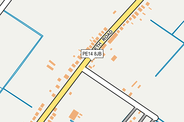 PE14 8JB map - OS OpenMap – Local (Ordnance Survey)