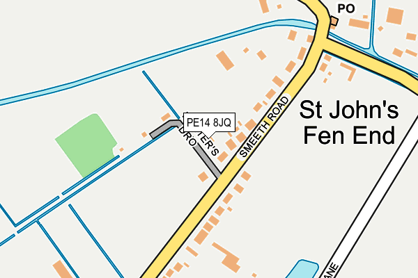 PE14 8JQ map - OS OpenMap – Local (Ordnance Survey)