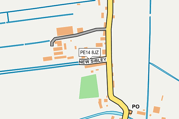PE14 8JZ map - OS OpenMap – Local (Ordnance Survey)
