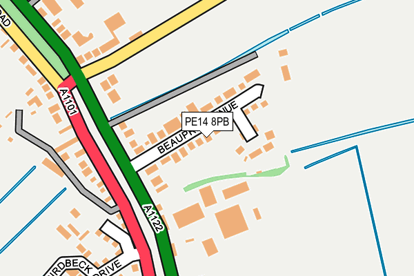 PE14 8PB map - OS OpenMap – Local (Ordnance Survey)