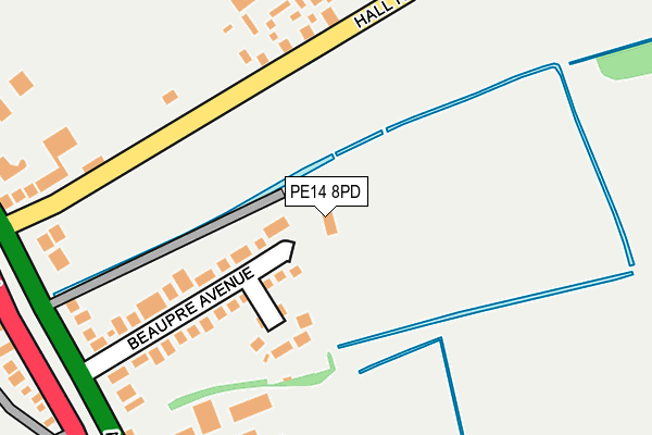 PE14 8PD map - OS OpenMap – Local (Ordnance Survey)