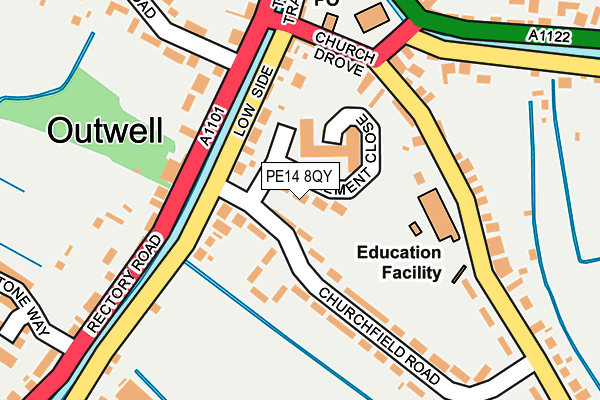 PE14 8QY map - OS OpenMap – Local (Ordnance Survey)