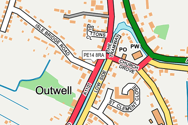 PE14 8RA map - OS OpenMap – Local (Ordnance Survey)