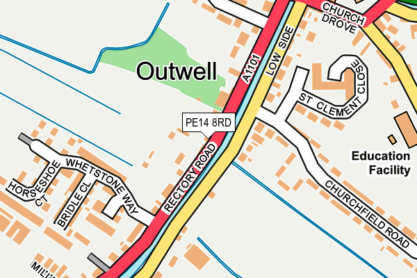 PE14 8RD map - OS OpenMap – Local (Ordnance Survey)