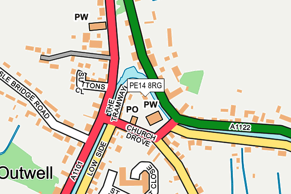 PE14 8RG map - OS OpenMap – Local (Ordnance Survey)