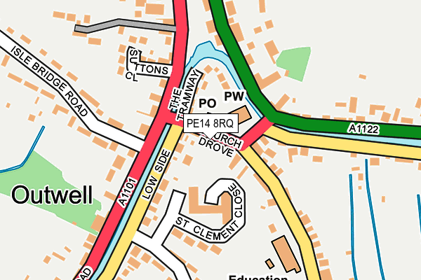 PE14 8RQ map - OS OpenMap – Local (Ordnance Survey)