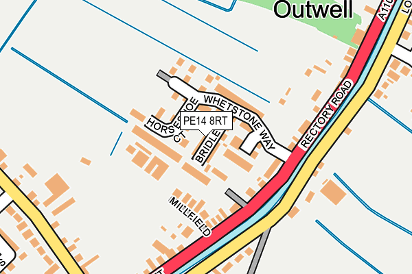 PE14 8RT map - OS OpenMap – Local (Ordnance Survey)