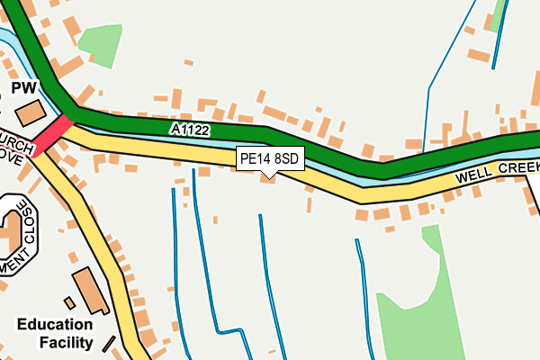 PE14 8SD map - OS OpenMap – Local (Ordnance Survey)