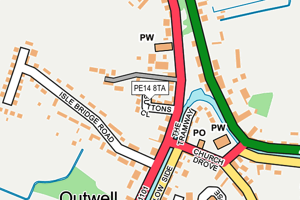 PE14 8TA map - OS OpenMap – Local (Ordnance Survey)