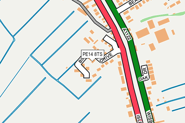 PE14 8TS map - OS OpenMap – Local (Ordnance Survey)