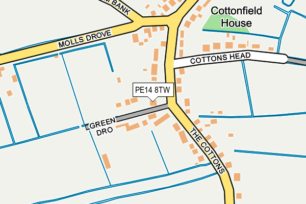 PE14 8TW map - OS OpenMap – Local (Ordnance Survey)