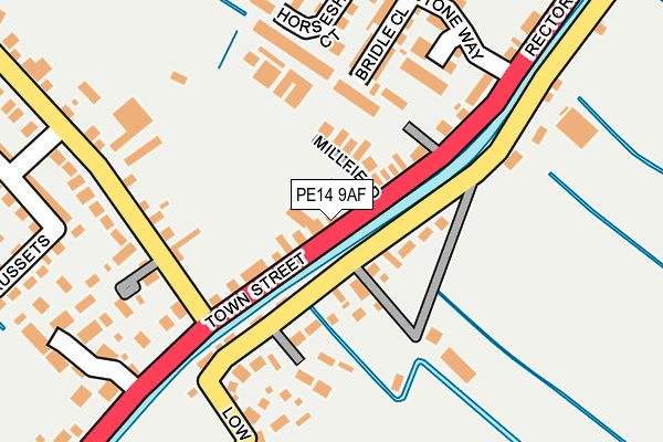 PE14 9AF map - OS OpenMap – Local (Ordnance Survey)