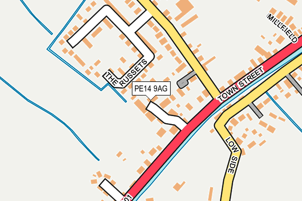 PE14 9AG map - OS OpenMap – Local (Ordnance Survey)