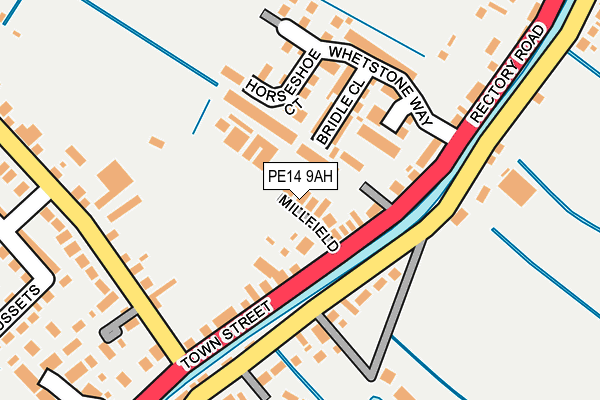 PE14 9AH map - OS OpenMap – Local (Ordnance Survey)
