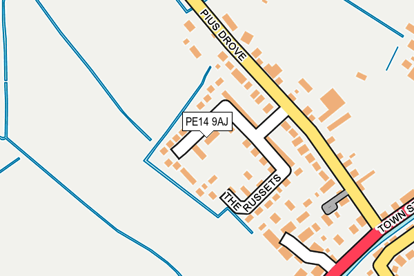 PE14 9AJ map - OS OpenMap – Local (Ordnance Survey)