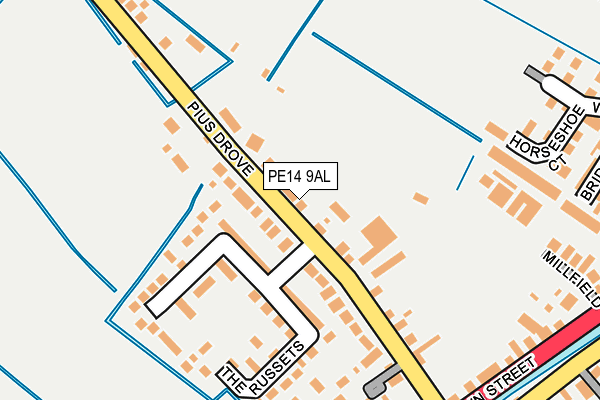 PE14 9AL map - OS OpenMap – Local (Ordnance Survey)