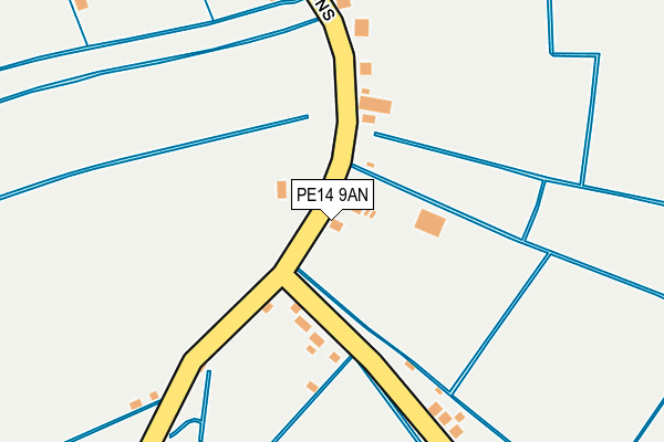 PE14 9AN map - OS OpenMap – Local (Ordnance Survey)