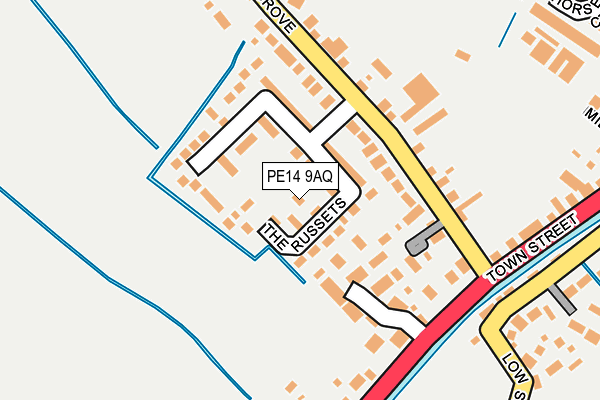 PE14 9AQ map - OS OpenMap – Local (Ordnance Survey)