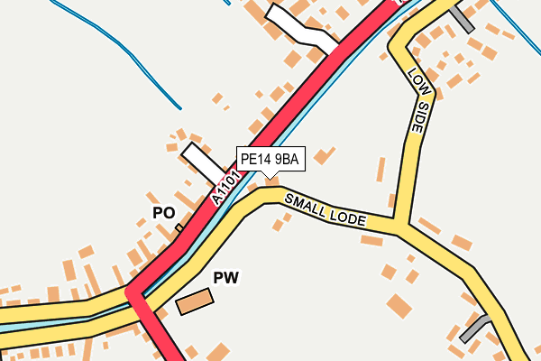 PE14 9BA map - OS OpenMap – Local (Ordnance Survey)
