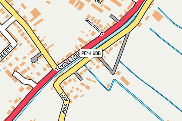 PE14 9BB map - OS OpenMap – Local (Ordnance Survey)