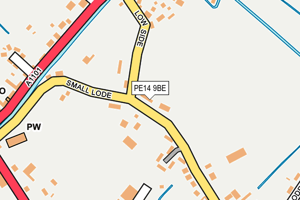 PE14 9BE map - OS OpenMap – Local (Ordnance Survey)