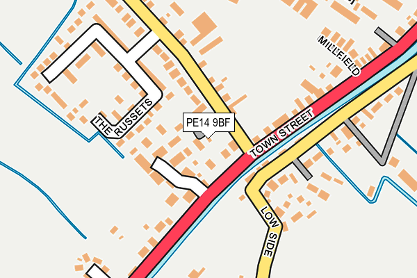 PE14 9BF map - OS OpenMap – Local (Ordnance Survey)