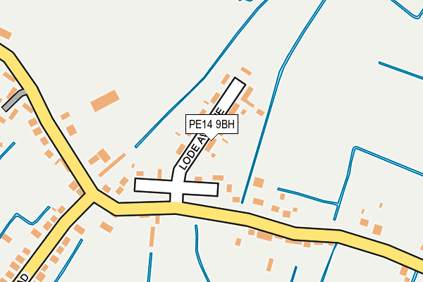 PE14 9BH map - OS OpenMap – Local (Ordnance Survey)