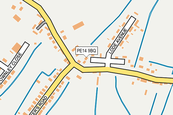 PE14 9BQ map - OS OpenMap – Local (Ordnance Survey)