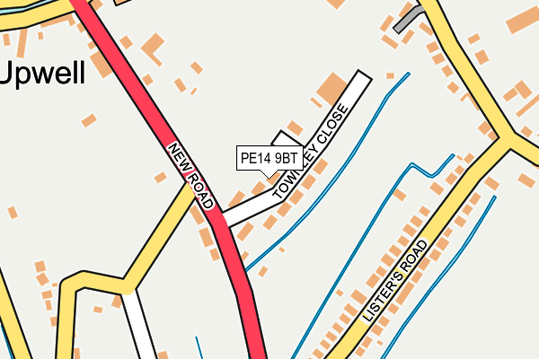 PE14 9BT map - OS OpenMap – Local (Ordnance Survey)