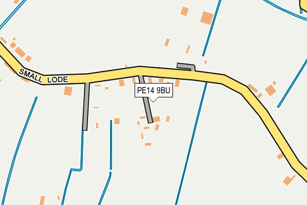 PE14 9BU map - OS OpenMap – Local (Ordnance Survey)