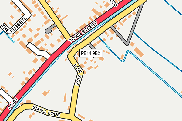 PE14 9BX map - OS OpenMap – Local (Ordnance Survey)