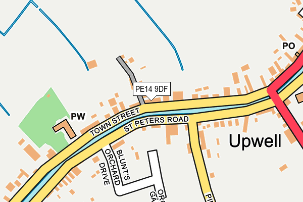 PE14 9DF map - OS OpenMap – Local (Ordnance Survey)