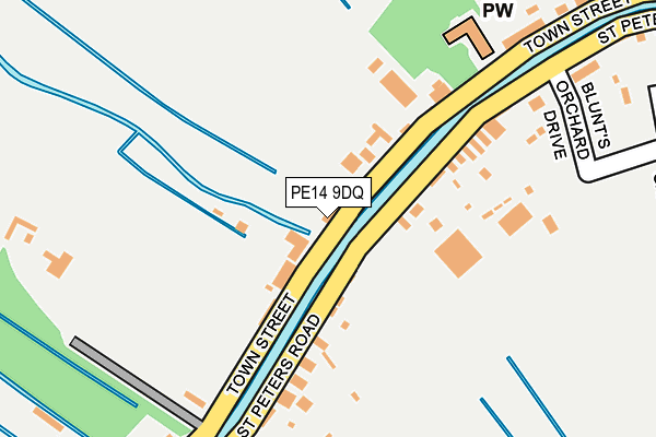 PE14 9DQ map - OS OpenMap – Local (Ordnance Survey)
