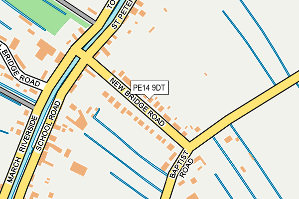 PE14 9DT map - OS OpenMap – Local (Ordnance Survey)