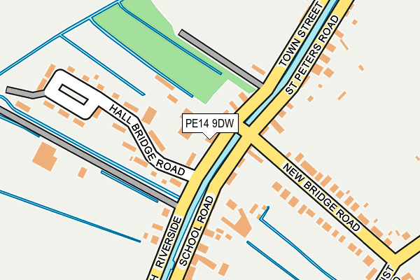 PE14 9DW map - OS OpenMap – Local (Ordnance Survey)