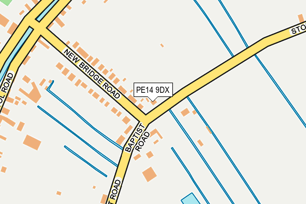 PE14 9DX map - OS OpenMap – Local (Ordnance Survey)