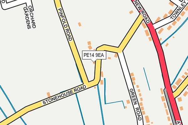 PE14 9EA map - OS OpenMap – Local (Ordnance Survey)