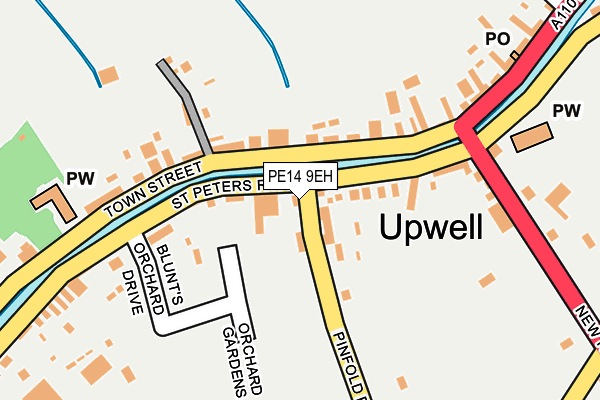 PE14 9EH map - OS OpenMap – Local (Ordnance Survey)