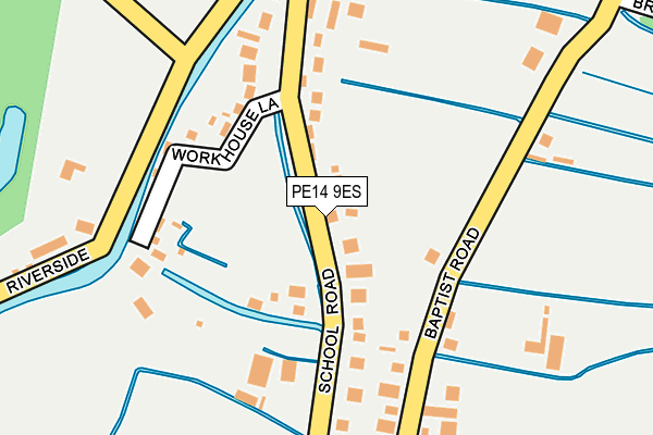 PE14 9ES map - OS OpenMap – Local (Ordnance Survey)