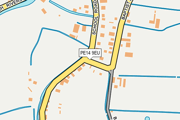PE14 9EU map - OS OpenMap – Local (Ordnance Survey)