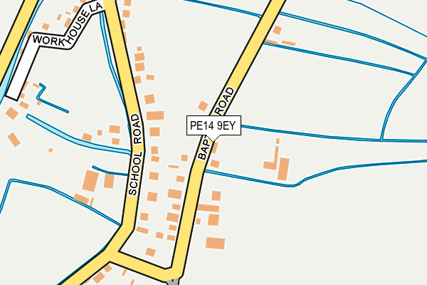 PE14 9EY map - OS OpenMap – Local (Ordnance Survey)