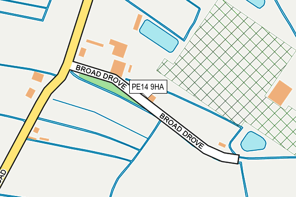 PE14 9HA map - OS OpenMap – Local (Ordnance Survey)