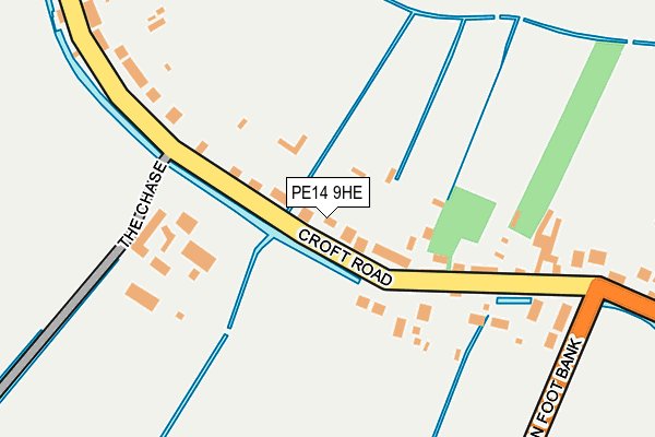 PE14 9HE map - OS OpenMap – Local (Ordnance Survey)