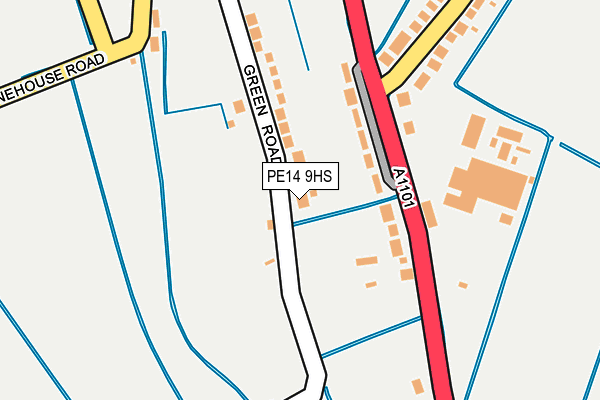 PE14 9HS map - OS OpenMap – Local (Ordnance Survey)