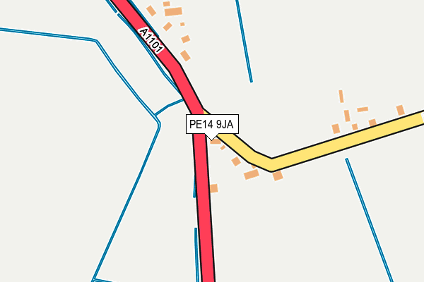 PE14 9JA map - OS OpenMap – Local (Ordnance Survey)