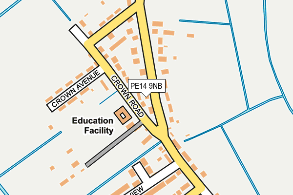 PE14 9NB map - OS OpenMap – Local (Ordnance Survey)