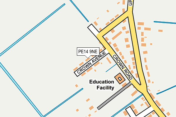 PE14 9NE map - OS OpenMap – Local (Ordnance Survey)