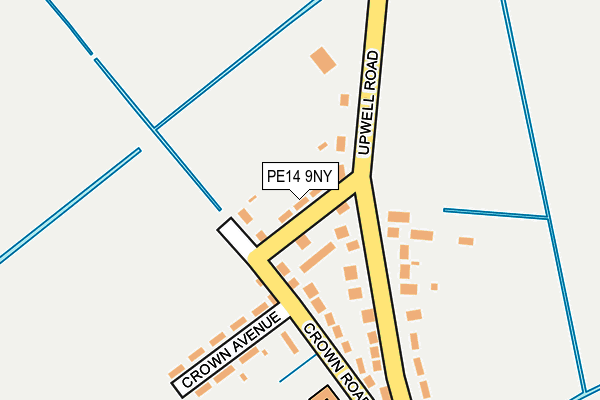 PE14 9NY map - OS OpenMap – Local (Ordnance Survey)